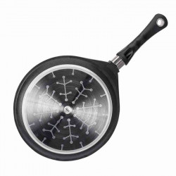 Palacsintasütő AMT Gastroguss 128, 28 cm, Öntött alumínium, Lotan® tapadásmentes bevonat, 240°C-ig, Fekete színű