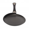 AMT Gastroguss 124 Pancake Pan, 24 cm, Cast Aluminum, Lotan® Non-Stick Coating, Up to 240°C, Black