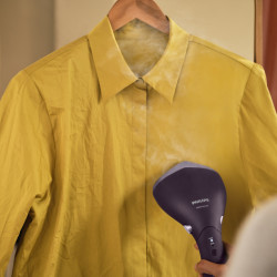 Σίδερο ατμού Philips STH7050/30, 1500W, 100 + 200 ml, 28 g/min, OptimalTEMP, Ρυθμιζόμενη κεφαλή, 2 επίπεδα ατμού, Αξεσουάρ, Μαύρο/μωβ