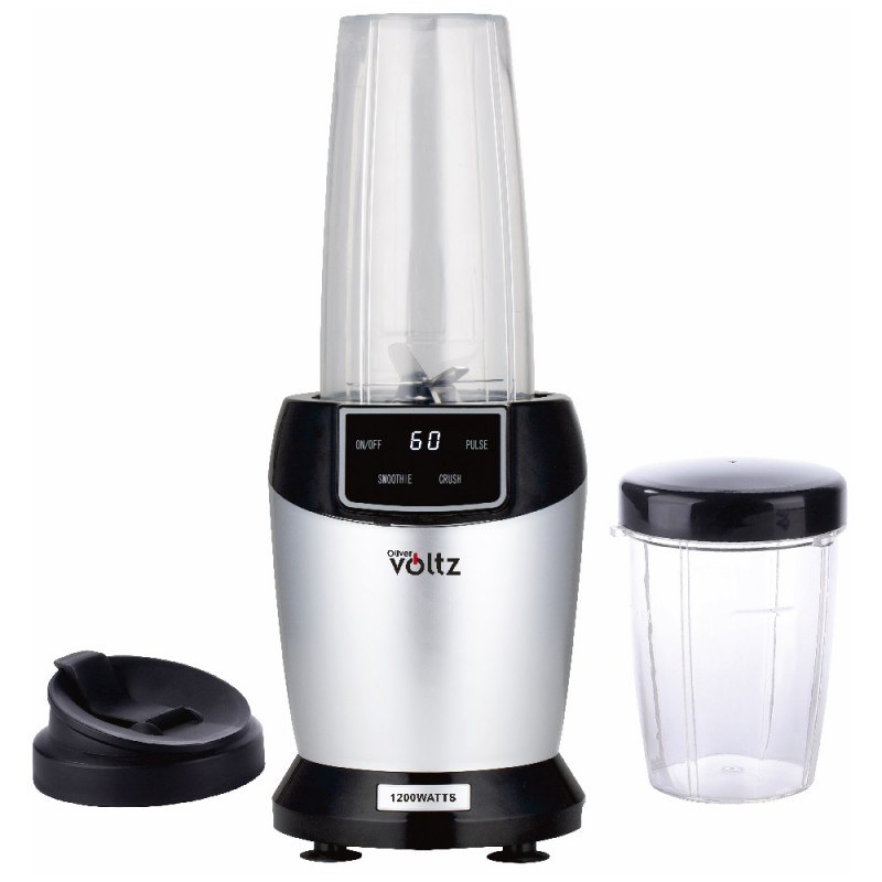 Oliver Voltz OV51162FS Blender, 1200W, 2 Jars, 1 L/800 mL, BPA-Free, LED Display, Silver