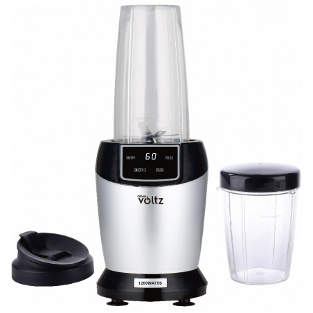 Oliver Voltz OV51162FS Nutri Turmixgép, 1200W, 2 tál, 1 liter/800 ml, BPA-mentes, LED kijelző, ezüst színű