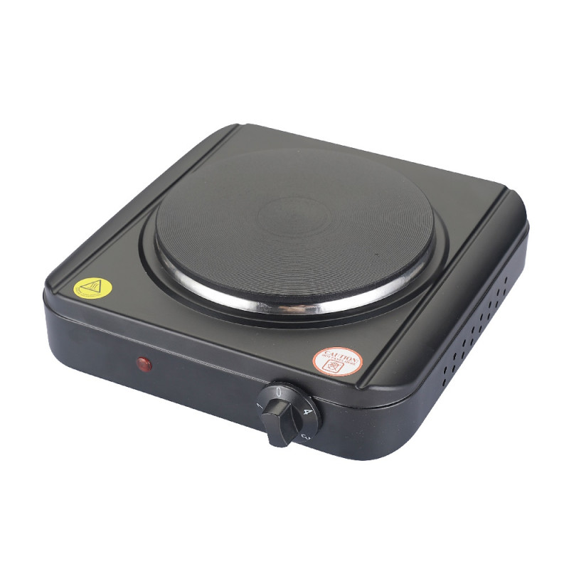 Rosberg R51445KR Hot Plate, 1500W, 18.5 cm, Manual Control, 4 Settings, Matte Black