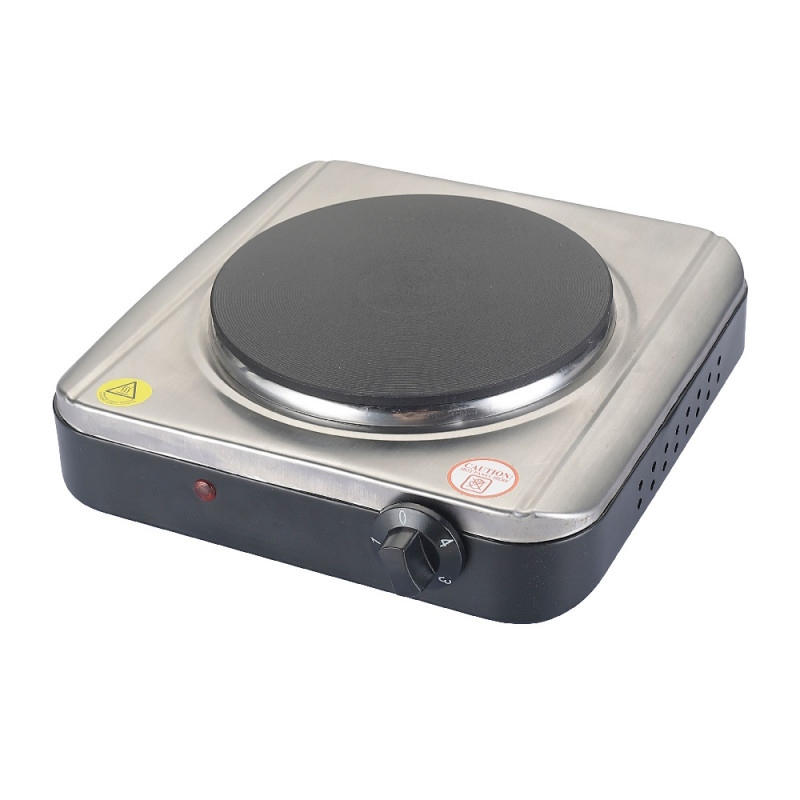 Rosberg R51445KR Hot Plate, 1500W, 18.5 cm, Manual Control, 4 Settings, Silver