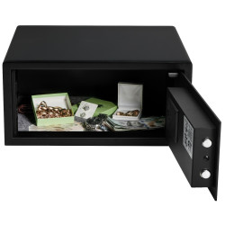 Ηλεκτρονικό χρηματοκιβώτιο Adler AD 1045, 200x420x370 mm, 14 l, Κλείδωμα μετά από 4 λανθασμένες προσπάθειες, Προειδοποίηση χαμηλής μπαταρίας, Μαύρο