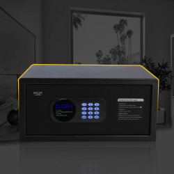 Ηλεκτρονικό χρηματοκιβώτιο Adler AD 1045, 200x420x370 mm, 14 l, Κλείδωμα μετά από 4 λανθασμένες προσπάθειες, Προειδοποίηση χαμηλής μπαταρίας, Μαύρο