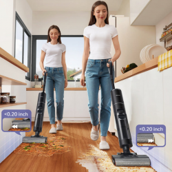 DREAME H12 Pro HHR25A Upright Vacuum Cleaner, 300W, 0.7/0.9 L, 3 modes, 35 min, Wet/Dry, Voice prompts, LED, Automatic mop drying, Black/Gray