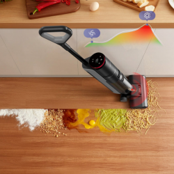 DREAME H12 Pro HHR25A Upright Vacuum Cleaner, 300W, 0.7/0.9 L, 3 modes, 35 min, Wet/Dry, Voice prompts, LED, Automatic mop drying, Black/Gray