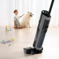 DREAME H12 Pro HHR25A Upright Vacuum Cleaner, 300W, 0.7/0.9 L, 3 modes, 35 min, Wet/Dry, Voice prompts, LED, Automatic mop drying, Black/Gray