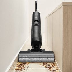 Σκούπα όρθια DREAME H12 Pro HHR25A, 300W, 0.7/0.9 l, 3 λειτουργίες, 35 λεπτά, Wet/Dry, Φωνητικές ειδοποιήσεις, LED, Αυτόματο στέγνωμα σφουγγαρίσματος, Μαύρο/γκρι