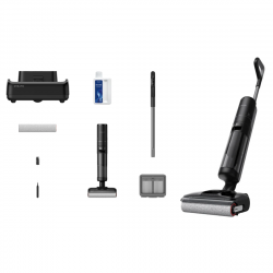 DREAME H12 Pro HHR25A Upright Vacuum Cleaner, 300W, 0.7/0.9 L, 3 modes, 35 min, Wet/Dry, Voice prompts, LED, Automatic mop drying, Black/Gray