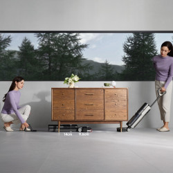 Σκούπα όρθια DREAME H12 Pro HHR25A, 300W, 0.7/0.9 l, 3 λειτουργίες, 35 λεπτά, Wet/Dry, Φωνητικές ειδοποιήσεις, LED, Αυτόματο στέγνωμα σφουγγαρίσματος, Μαύρο/γκρι