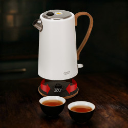 Adler AD 1352 Electric Kettle, 2200W, 1.7 L, STRIX, Swivel Base, Auto Shut-Off, White
