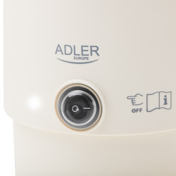 Електрическа кана за туризъм Adler AD 1388b, 650W, 0.8 л, Сваляем капак, Въртяща се основа, Бял