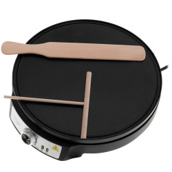 Palacsintasütő Adler AD 3093, 1600W, 30 cm, evőeszközökkel együtt, fekete/Inox