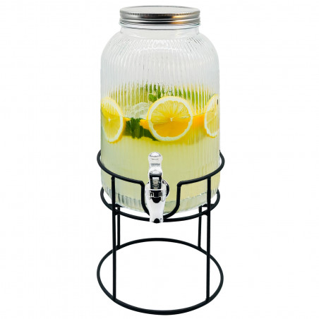 Adler AD 6742 Beverage Dispenser, 4 L, Sodium-Calcium Glass, Stand, Clear