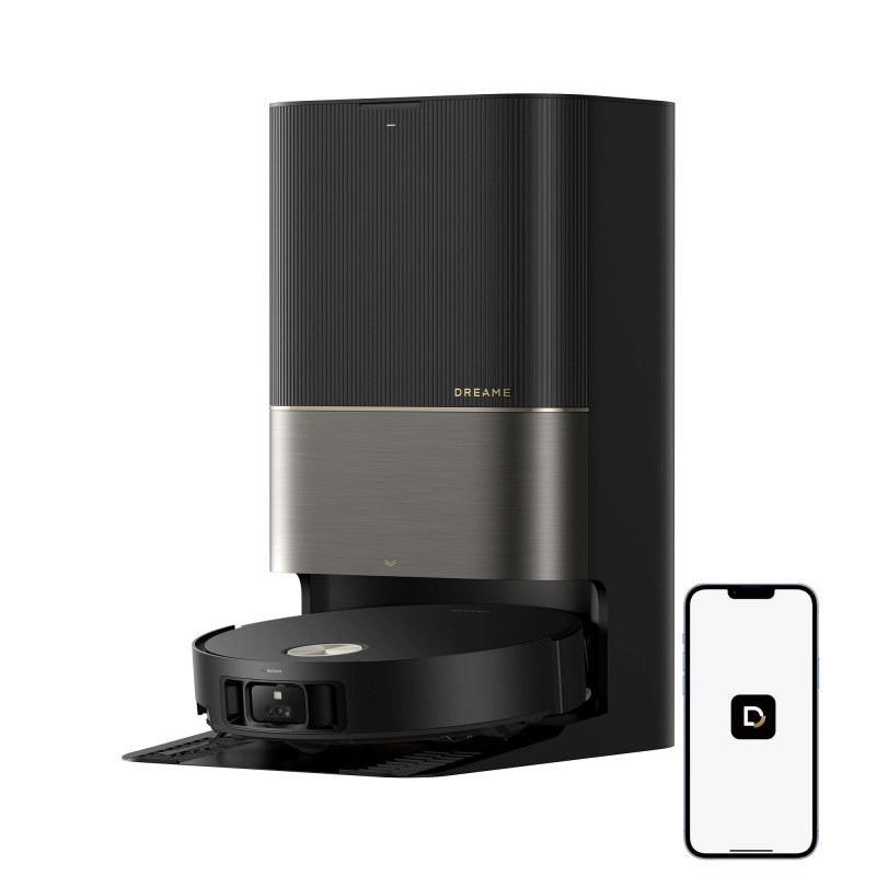 Dreame X50 Ultra RLX85CE-6-BK Robot Vacuum, 20,000 Pa, AI Obstacle Detection, 360° Navigation, Voice Control, UV Sterilization, Black/Gold