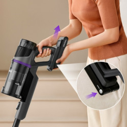 Eureka NEC520 2-in-1 álló porszívó, 200 W, 0,5 l, 50 perc üzemidő, turbókefe, teljesítményszabályozás, mosható HEPA szűrő, fekete