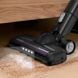 Eureka NEC520 2-in-1 Upright Vacuum Cleaner, 200W, 0.5 L, 50-Minute Run Time, Turbo Brush, Power Adjustment, Washable HEPA Filter, Black