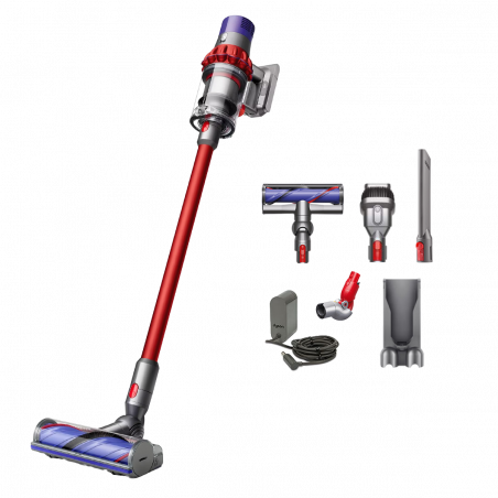 Ηλεκτρική σκούπα όρθιας τοποθέτησης Dyson V10 Origin 394464-01, 525W, 151AW, 0.76l, 125000 rpm, 60 λεπτά, 3 λειτουργίες, Motorbar clear, Nickel/blackened