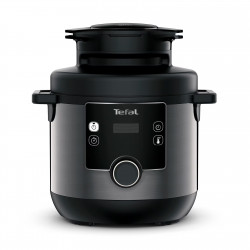 Tefal Turbo Cuisine & Fry CY778830 Pressure Cooker, 70 kPa, 1200W, 7.6 L, 15 Programs, Non-stick Coating, Keep Warm Function, Digital Controls, Black
