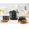 Multicooker Tefal Turbo Cuisine & Fry CY778830, 70 kPa, 1200W, 7.6 l, 15 programe, Acoperire neaderenta, Mentinere caldura, Control digital, Negru