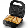 Philips HD2331/90 Series 3000 Sandwich Toaster, 750 W, For 2 slices/4 triangular sandwiches, Non-stick aluminum plates, Black