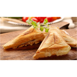 Toaster pentru sandvișuri Philips HD2331/90 Seria 3000, 750 W, Pentru până la 2 felii/4 sandvișuri triunghiulare, Plăci din aluminiu neaderente, Negru