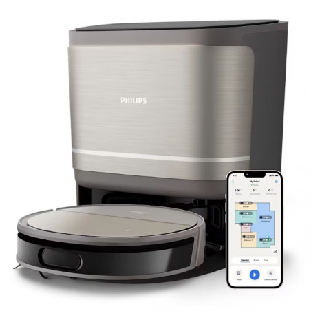 Aspirator robot Philips 9000 Series XU9100/10, 6500 mAh, 8000 Pa, WiFi, LiDAR, PowerCyclone, EPA 11, Dry/Mokro Cleaner, Bronze/Golden.