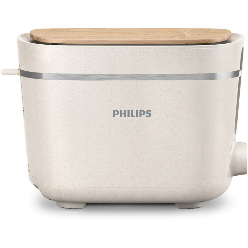 Τοστιέρα Philips HD2640/10 Conscious collection, 830 W, Για 2 φέτες, 8 επίπεδα ψησίματος, δίσκος ψίχας, απόψυξη, αναθέρμανση, λευκό ματ
