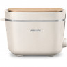 Toaster Philips HD2640/10 Conscious collection, 830 W, Pentru 2 felii, 8 niveluri de coacere, Tavă de firimituri, Dezghețare, Reîncălzire, Alb mat