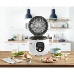 Tefal CY851130 Cook4me Multicooker, 1600 W, 6 L, 6 cooking modes, 150 built-in recipes, Delayed Start, Keep Warm, White