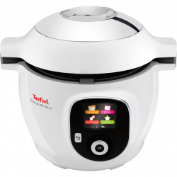 Tefal CY851130 Cook4me Multicooker, 1600 W, 6 L, 6 cooking modes, 150 built-in recipes, Delayed Start, Keep Warm, White