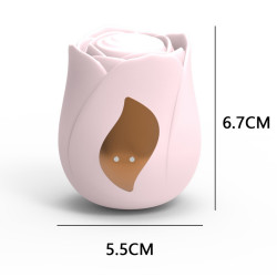 Dispozitiv stimulare intima Beautifly Rose Glow Pleaser, 5 moduri, 5 viteze, 90 min, Potrivit pentru utilizare la duș / baie, silicon antialergic, Silențios, roșu