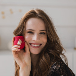 Beautifly Rose Glow Pleaser Intimate Massager, 5 modes, 5 speeds, 90 min, Suitable for use in the shower or bath, Hypoallergenic silicone, Quiet, Red