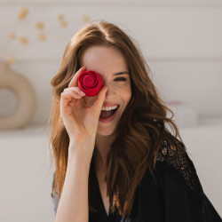 Beautifly Rose Glow Pleaser Intimate Massager, 5 modes, 5 speeds, 90 min, Suitable for use in the shower or bath, Hypoallergenic silicone, Quiet, Red