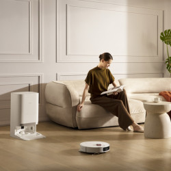 Aspirator robot Xiaomi X20+, 6000 Pa, 140 min, 0.35/4 l, Functie Mop, Statie de autogolire, Navigatie LDS, Evitarea obiectelor, Aplicatie mobila, Alb