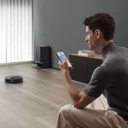 Xiaomi X20 Max Robot Vacuum Cleaner, 8000 Pa, 0.5/4 L, 120 min, Hot Water Mopping Function, Voice Control, Self-Emptying Docking Station, LDS Navigation, Lighting, Black