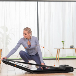 Banda de alergare Xiaomi Kingsmith WalkingPad C2, 1 CP, Pana la 100 kg, 0.5/6 km / h, Wi-Fi, LED, Bluetooth, Aplicație mobila, Pliabila, Negru