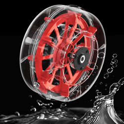 Гребен тренажор с водно съпротивление Xiaomi KingSmith WR20 RMWR20F, 800N, Релса 117 см, 5 степени, 7-11 л, Сгъваем, Мобилно приложение, Черен/кафяв