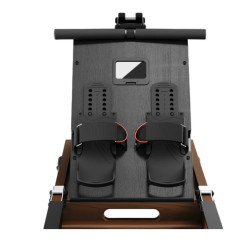 Гребен тренажор с водно съпротивление Xiaomi KingSmith WR20 RMWR20F, 800N, Релса 117 см, 5 степени, 7-11 л, Сгъваем, Мобилно приложение, Черен/кафяв