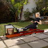 Xiaomi KingSmith WM10 RMWM10F Rowing Machine with Water and Magnetic Resistance, 500N, 117 cm Rail, 5/32-inch Stroke Length, 15/25 L, Foldable, Black/Brown