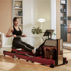 Aparat de vaslit cu apa si rezistenta magnetica Xiaomi KingSmith WM10 RMWM10F, 500N, Rail 117 cm, 5 / 32 °, 15 / 25 l, Pliabil, Negru / Maro