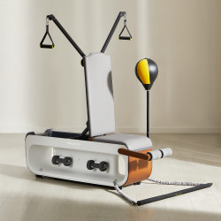 Πολυλειτουργικό Xiaomi KingSmith FBB1C, 2 μοίρες κλίσης, Ολόκληρο το σώμα, Πτυσσόμενο, 15 αξεσουάρ, Λευκό/καφέ