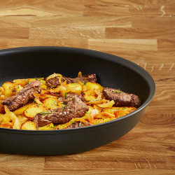 Tefal C2920253 Force Frying Pan, 20 cm, Non-stick coating, Thermo-signal, Thermo-Fusion, Induction, Black