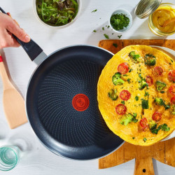 Tigaie Tefal C2720453 Start&Cook, 24 cm, Acoperire din titan, Сemnal termic, Thermo-Fusion, Inductie, Negru