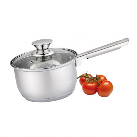 Rosberg R51210L16K fedeles casserole, 2 liter, 16 cm, mérőskála, rozsdamentes acél, ezüst