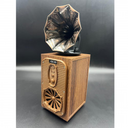 Радио колонка Ashu AS39, 1x8W, 1200mAh, Bluetooth, Кафяв