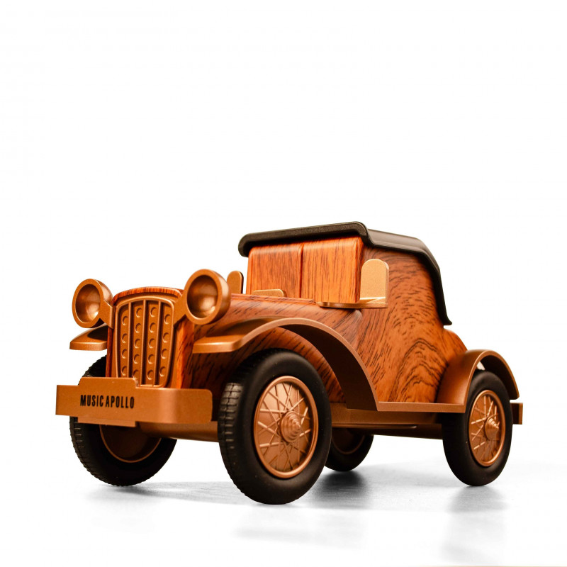 Bluetooth ραδιοφωνικό ηχείο Ashu A9, 5W, 1500mAh, Καφέ