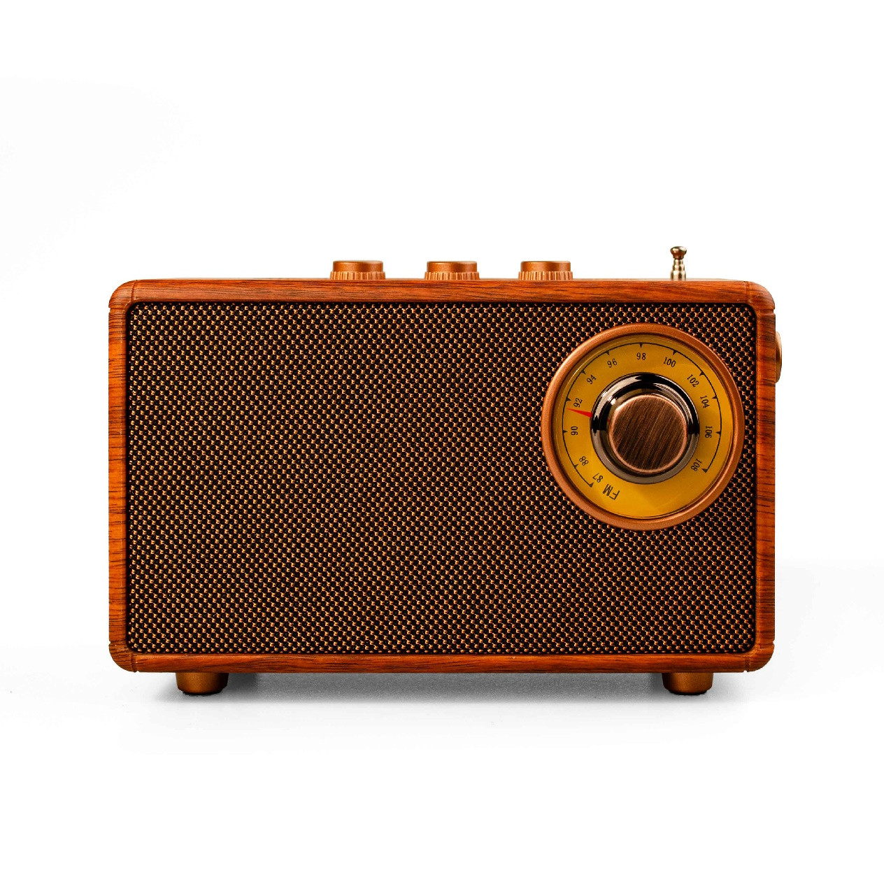 Boxa portabila cu radio Bluetooth Ashu AS23, 5 W, Pana la 10m, Pana la 5-8 h, TWS, Card TF, USB (disc U), AUX, 1500 mAh, Maro