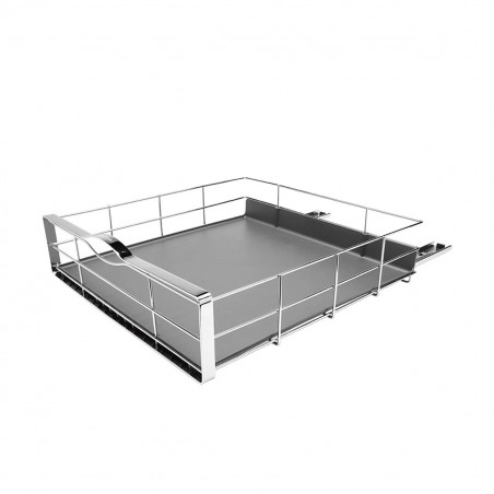 Плъзгащ се органайзер за шкаф Simplehuman KT1120, До 9 кг, 50.2x50.8x15.2 см, Инокс